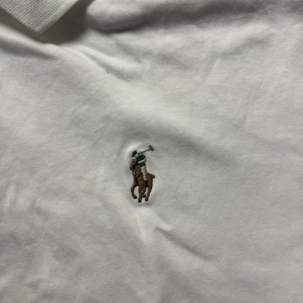Polo Ralph Lauren Custom Classic Fit Classic White Polo Shirt for Mens Size L - Picture 2 of 7